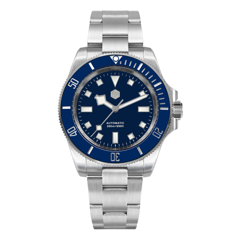 San Martin SN0111G-B Mavi Otomatik Erkek Kol Saati (Seiko NH35 Mekanizmalı)