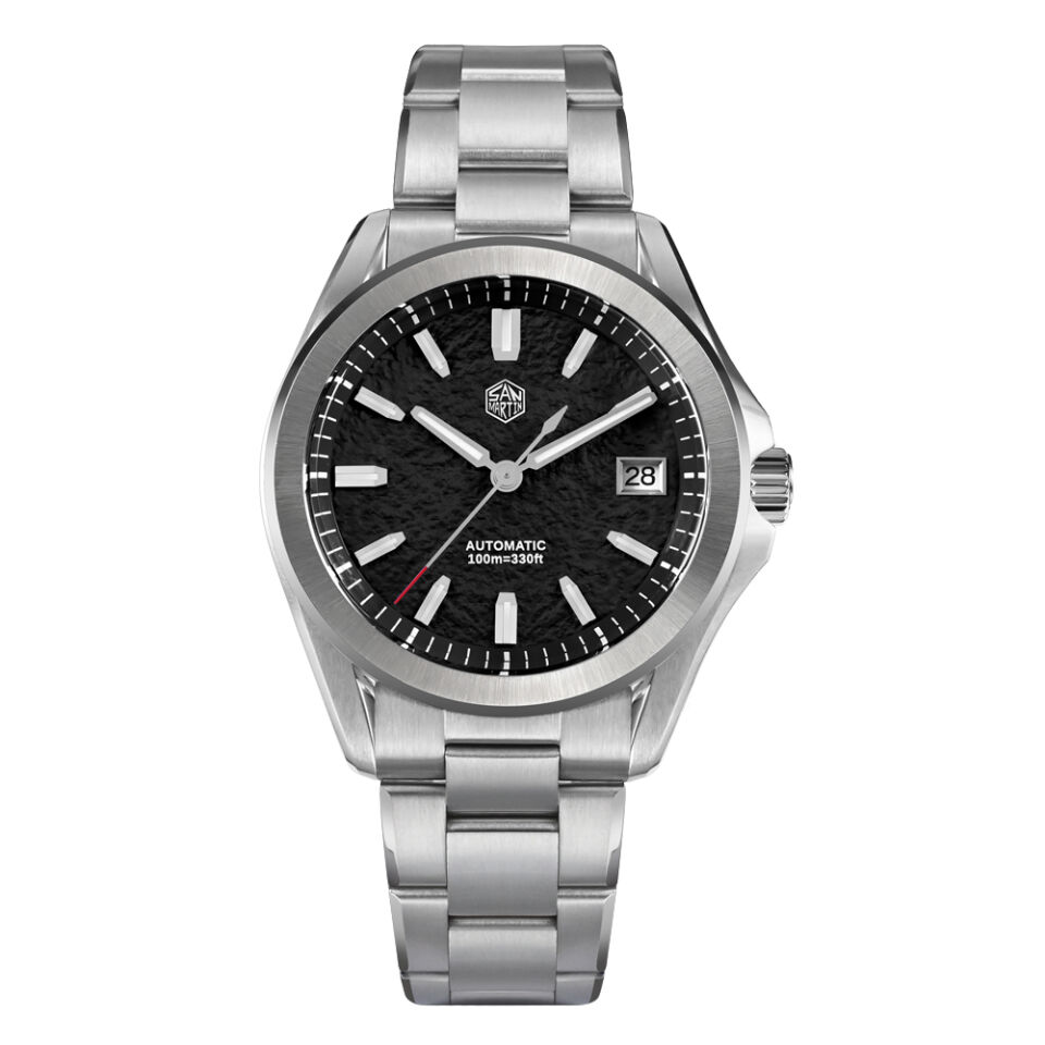 San Martin SN0129G-C3 Siyah Otomatik Erkek Kol Saati (Seiko NH35 Mekanizma)