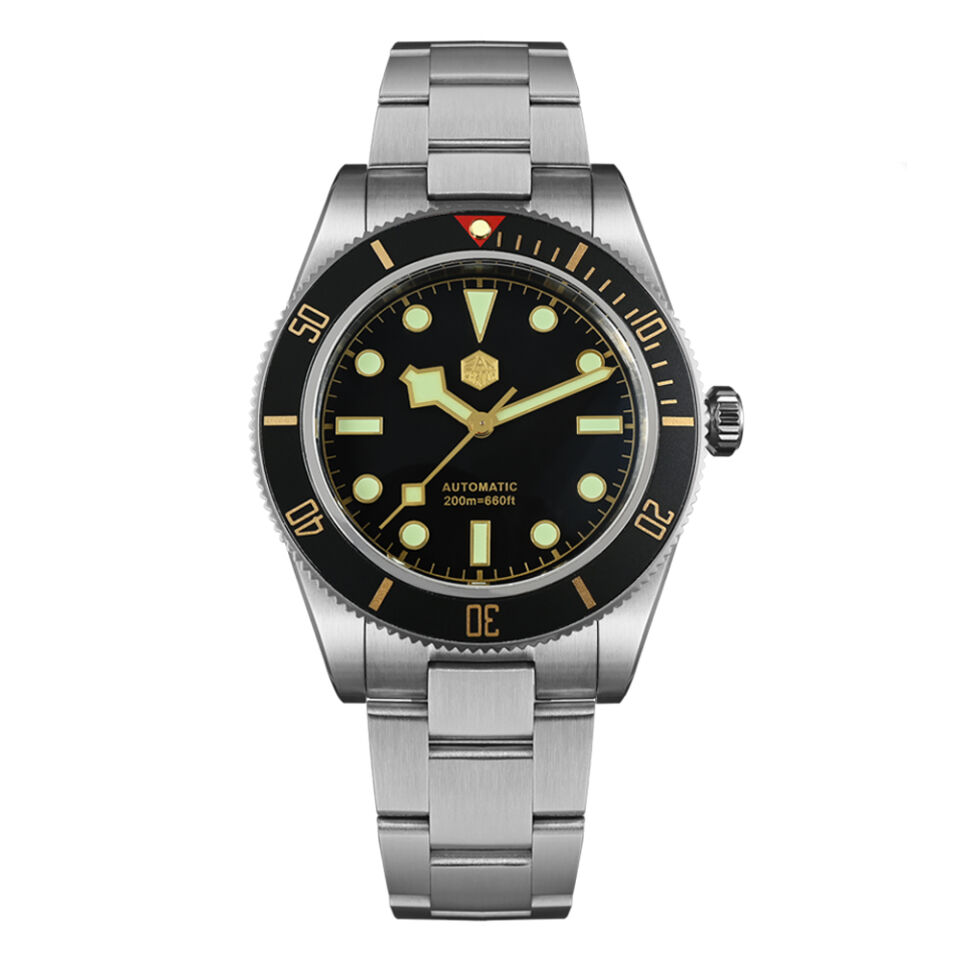 San Martin SN0008G-D Siyah Otomatik Erkek Kol Saati (Seiko NH35 Mekanizmalı)