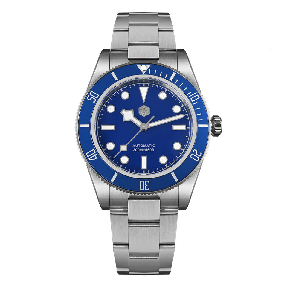 San Martin SN0008G-D Mavi Otomatik Erkek Kol Saati (Seiko NH35 Mekanizmalı)